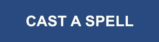Blue background with "CAST A SPELL" text.